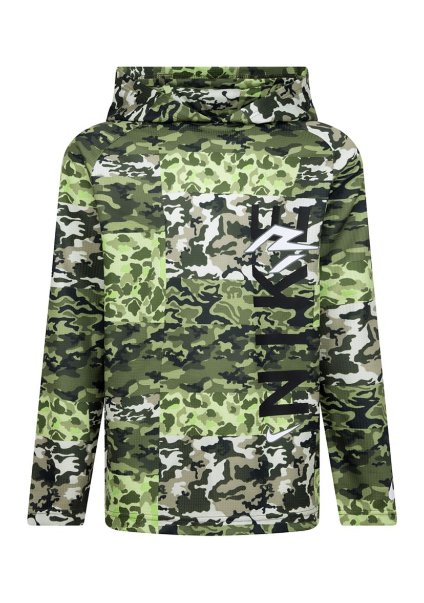 Boys 8-20 Camo Patchwork Printed Graphic Hoodie