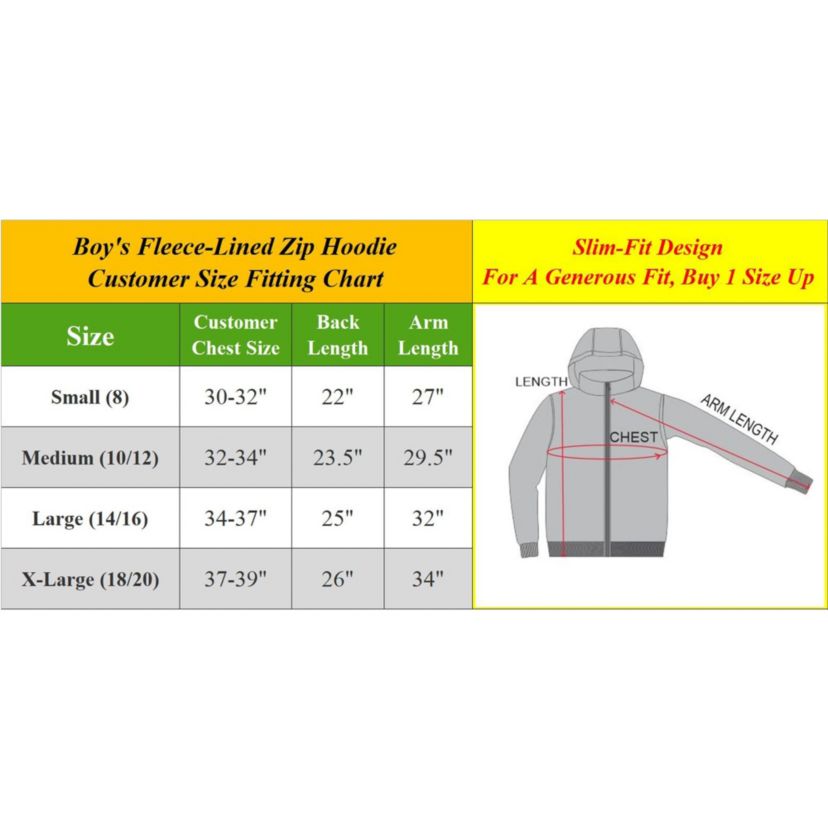 Galaxy By Harvic Boys Slim Fit Fleece Lined Zip Up Hoodie-2 Pack