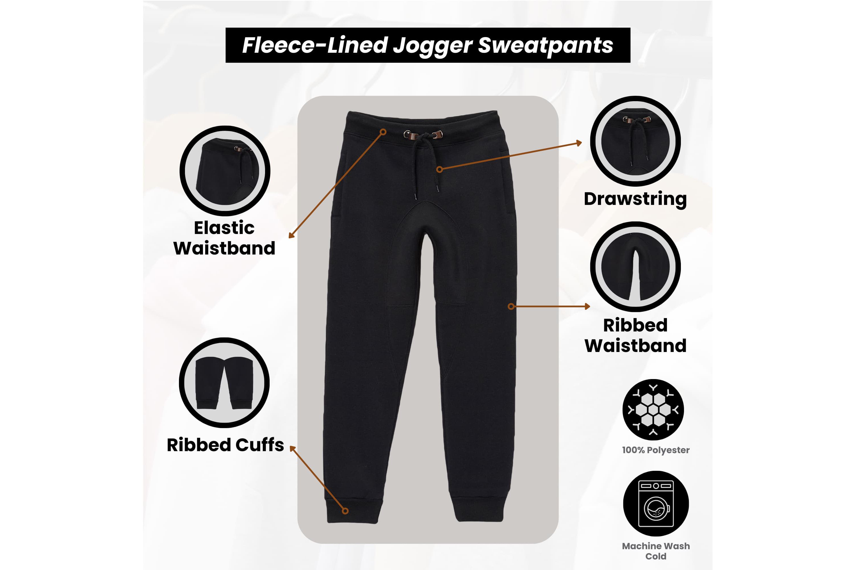 Galaxy By Harvic Boys Fleece Jogger Sweatpants and Hoodie Sweatshirt Set