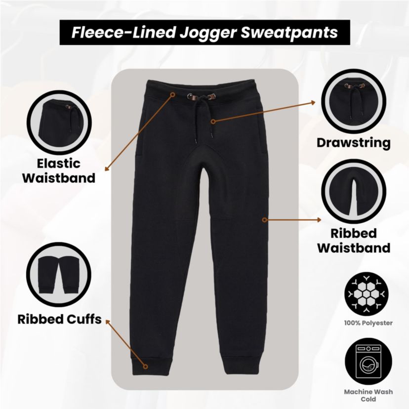 Galaxy By Harvic Boys Fleece Jogger Sweatpants and Hoodie Sweatshirt Set