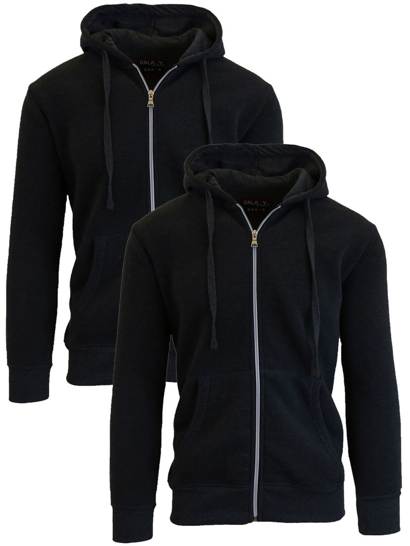 Boys 2-Pack Fleece-Lined Zip-Up Hoodie