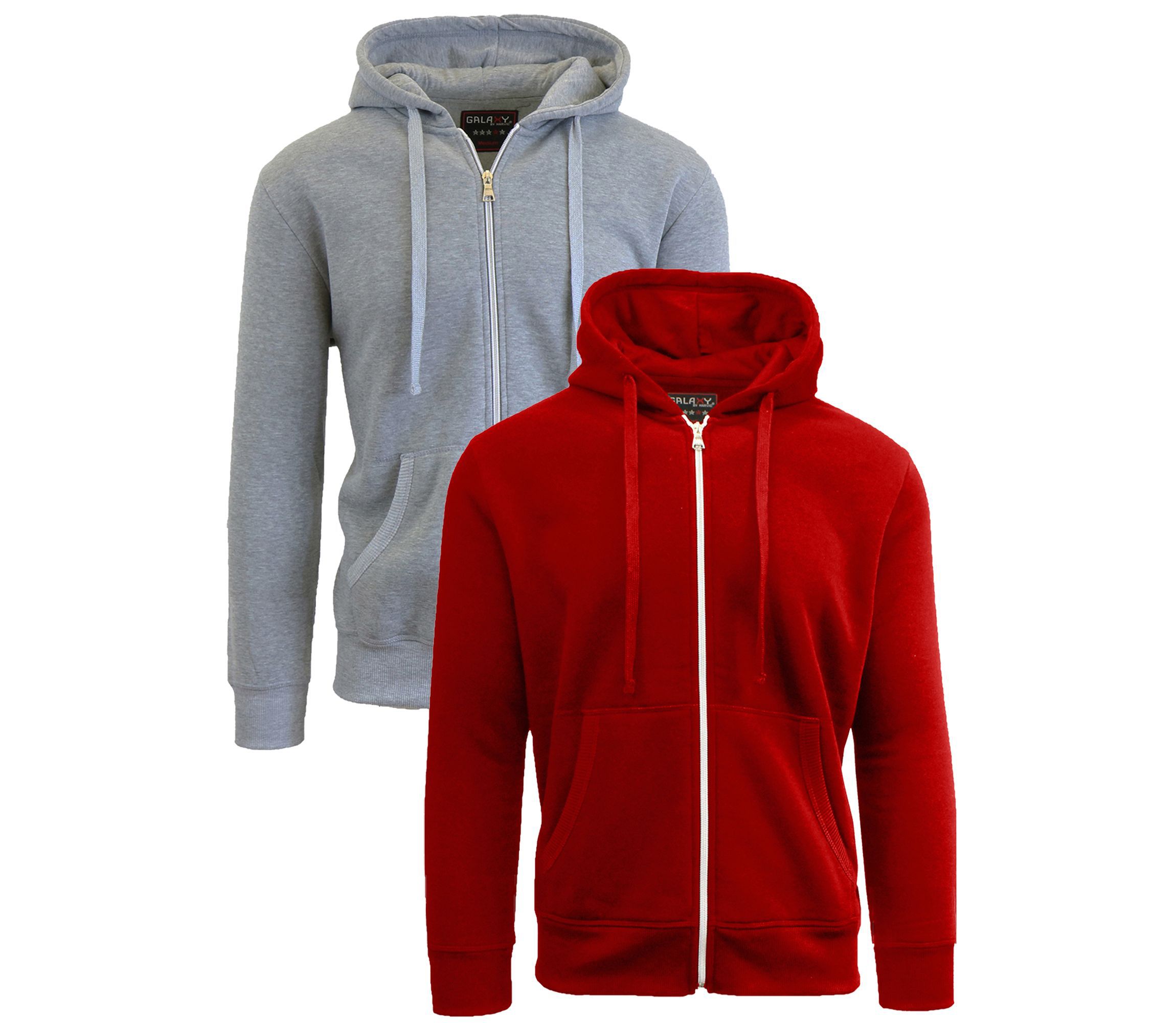 Boys 2-Pack Fleece-Lined Zip-Up Hoodie