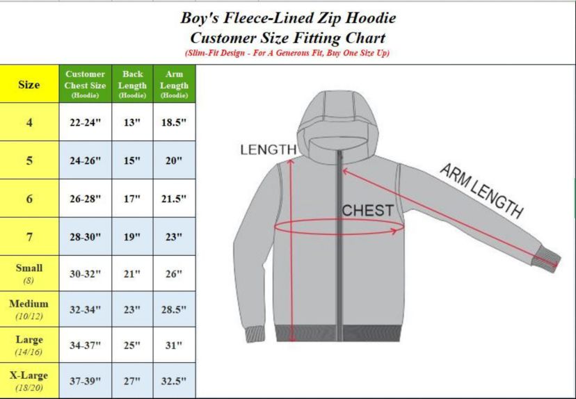 Boys Fleece Hoodies Zip-Up Sweater Jacket