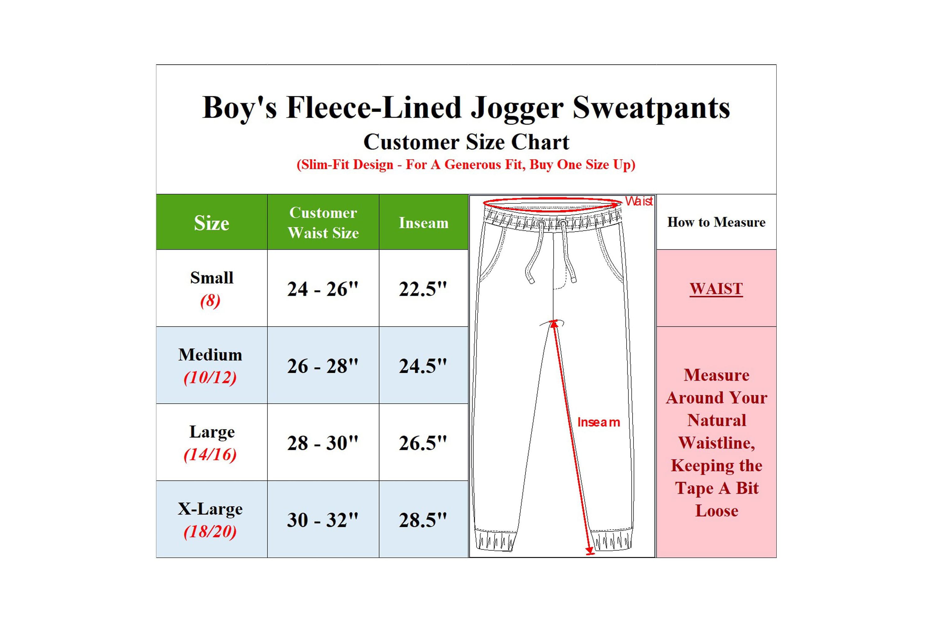 Galaxy By Harvic Boys Slim-Fit Fleece Jogger Sweatpants