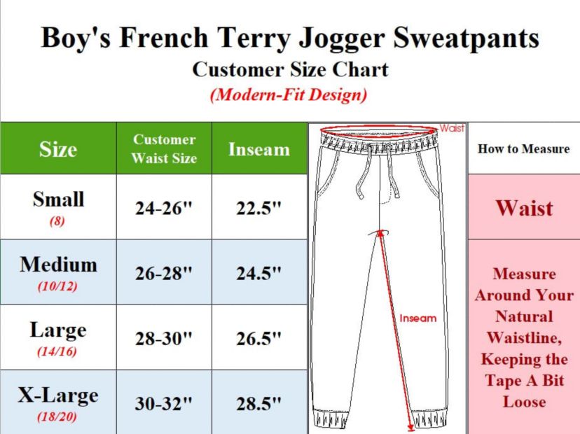 Boys Slim-Fit Fleece Jogger Sweatpants - 3 Pack