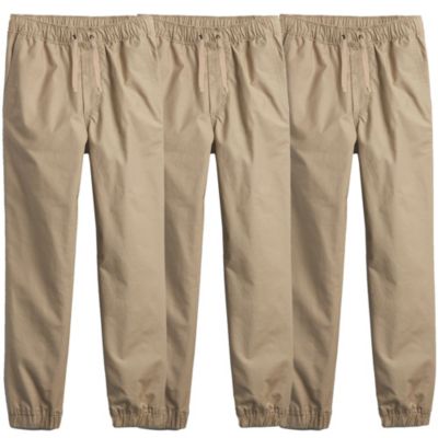 Galaxy by Harvic Kids Boy's Slim Fitting Cotton Stretch Classic Twill Joggers, XL Husky