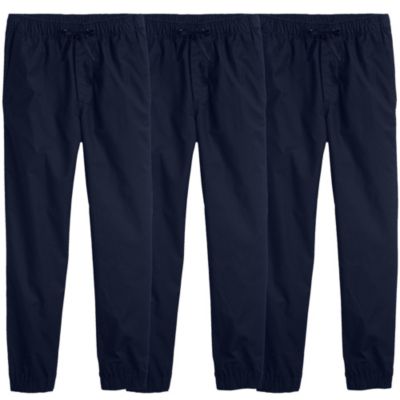 Galaxy by Harvic Kids Boy's Slim Fitting Cotton Stretch Classic Twill Joggers, Navy Blue, XL