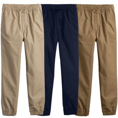 Galaxy by Harvic Kids Boy's Slim Fitting Cotton Stretch Classic Twill Joggers, XL Husky