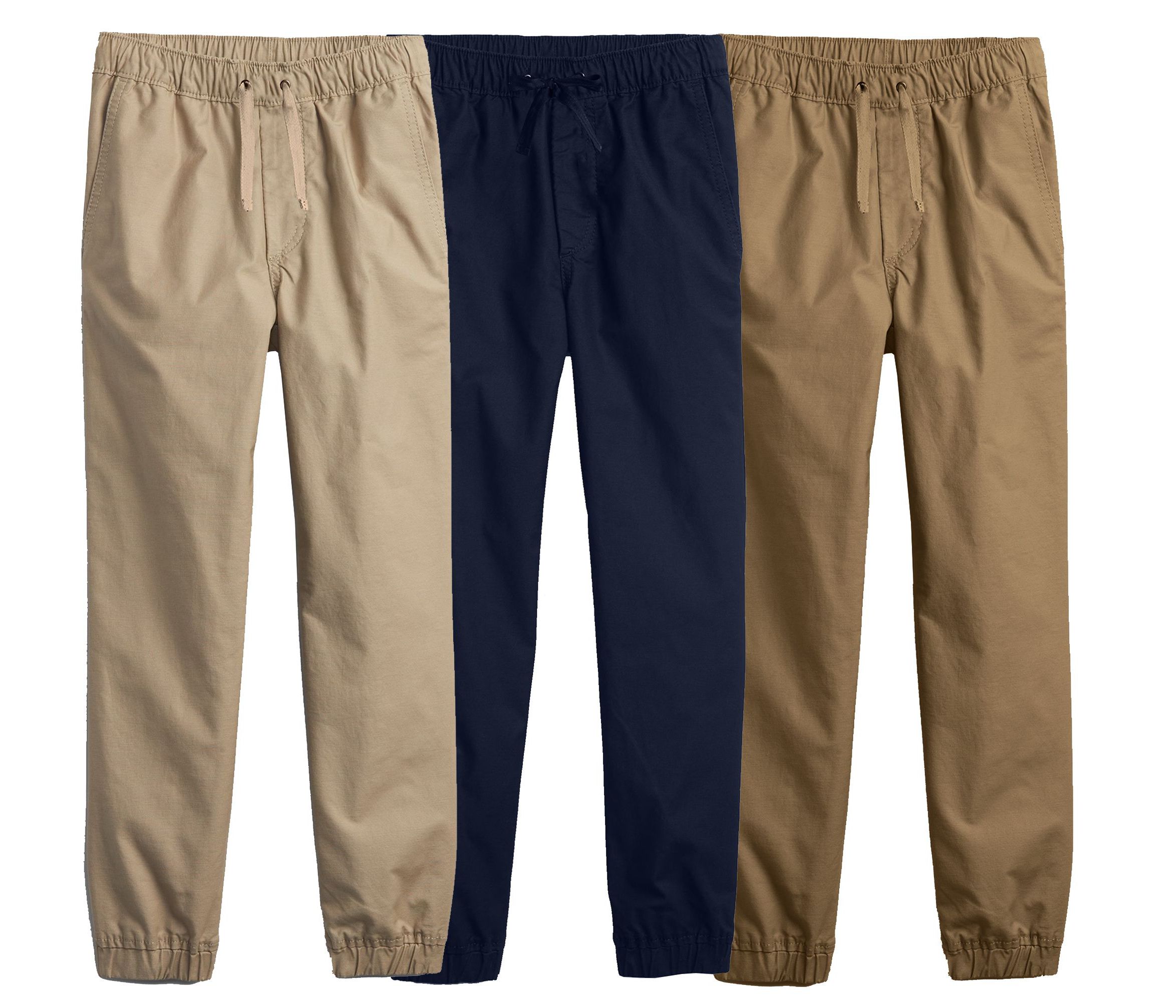 Boys Slim Fitting Cotton Stretch Classic Twill Joggers