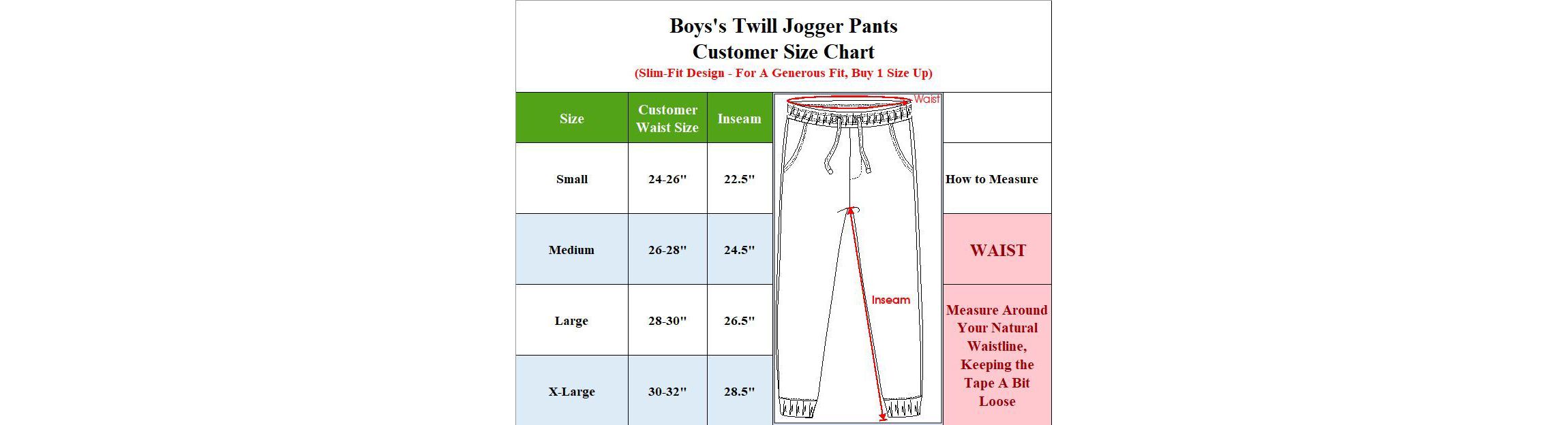 Boys Slim Fitting Cotton Stretch Classic Twill Joggers