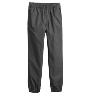 Galaxy by Harvic Kids Boy's Slim Fitting Cotton Stretch Classic Twill Joggers, Grey, XL Husky