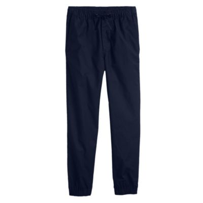 Galaxy by Harvic Kids Boy's Slim Fitting Cotton Stretch Classic Twill Joggers, Navy Blue, XL Husky