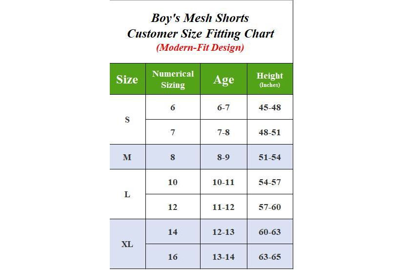 Boys Active Mesh Basketball Shorts (S-XL)
