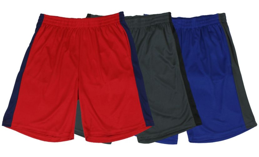 Boys Active Trim Mesh Basketball Shorts (2-Pack)