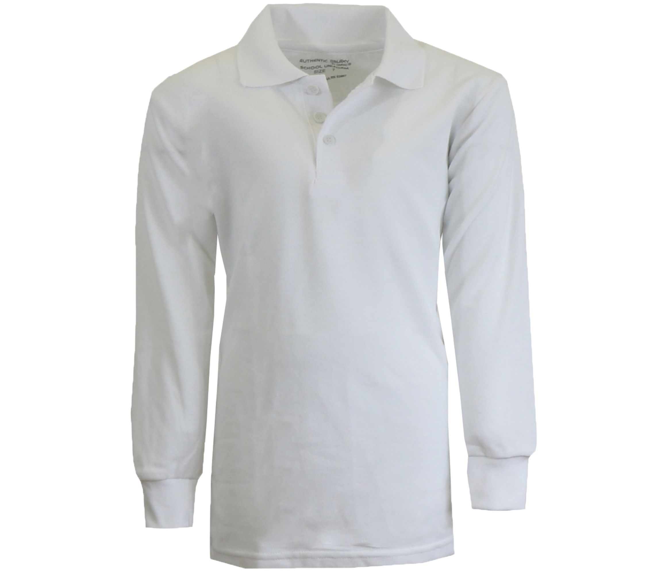 Galaxy By Harvic Boys Uniform Long Sleeve Polo Shirts