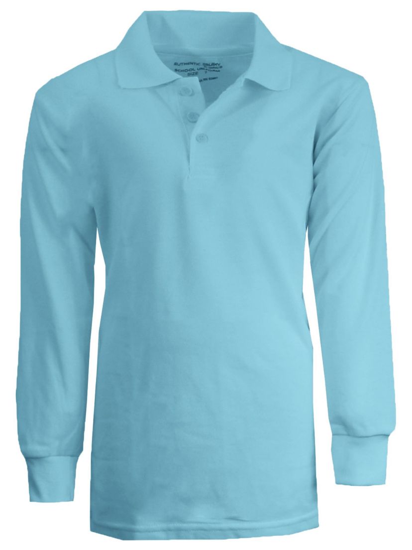 Galaxy By Harvic Boys Uniform Long Sleeve Polo Shirts