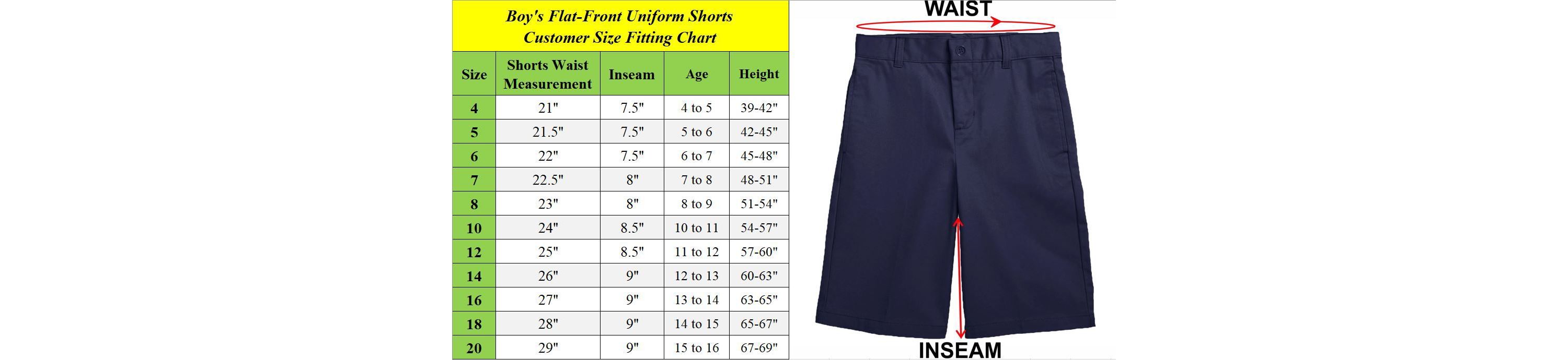 2-Pack Boys Stretch Slim Fit School Uniform Twill Shorts