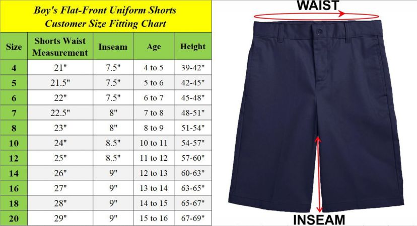 2-Pack Boys Stretch Slim Fit School Uniform Twill Shorts