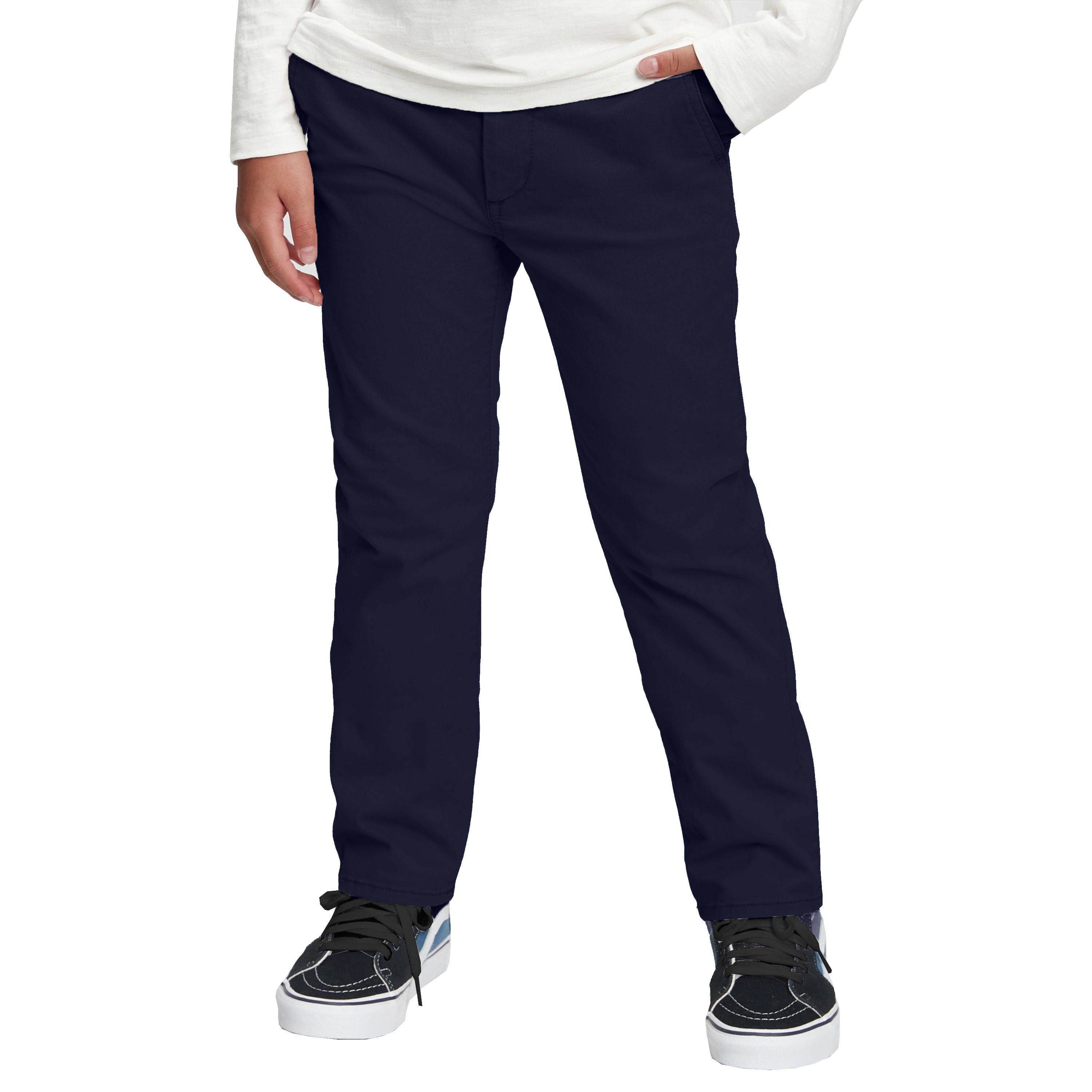 Boys Stretch Slim Fit School Uniform Chino Pants