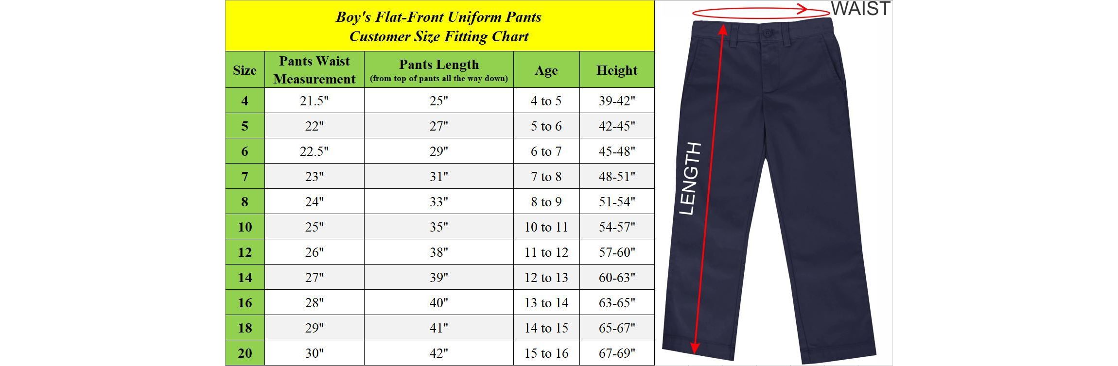 Boys Stretch Slim Fit School Uniform Chino Pants