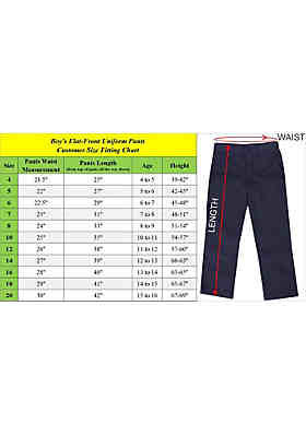 school pants size chart, boys school trousers size, school