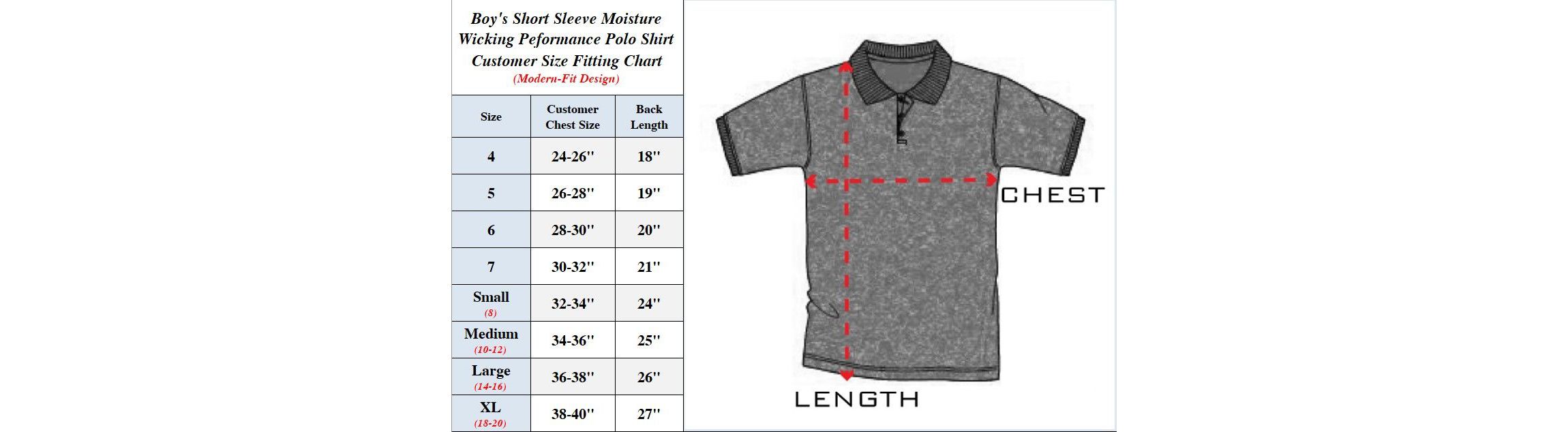 Boys Moisture Wicking Short Sleeve Polos