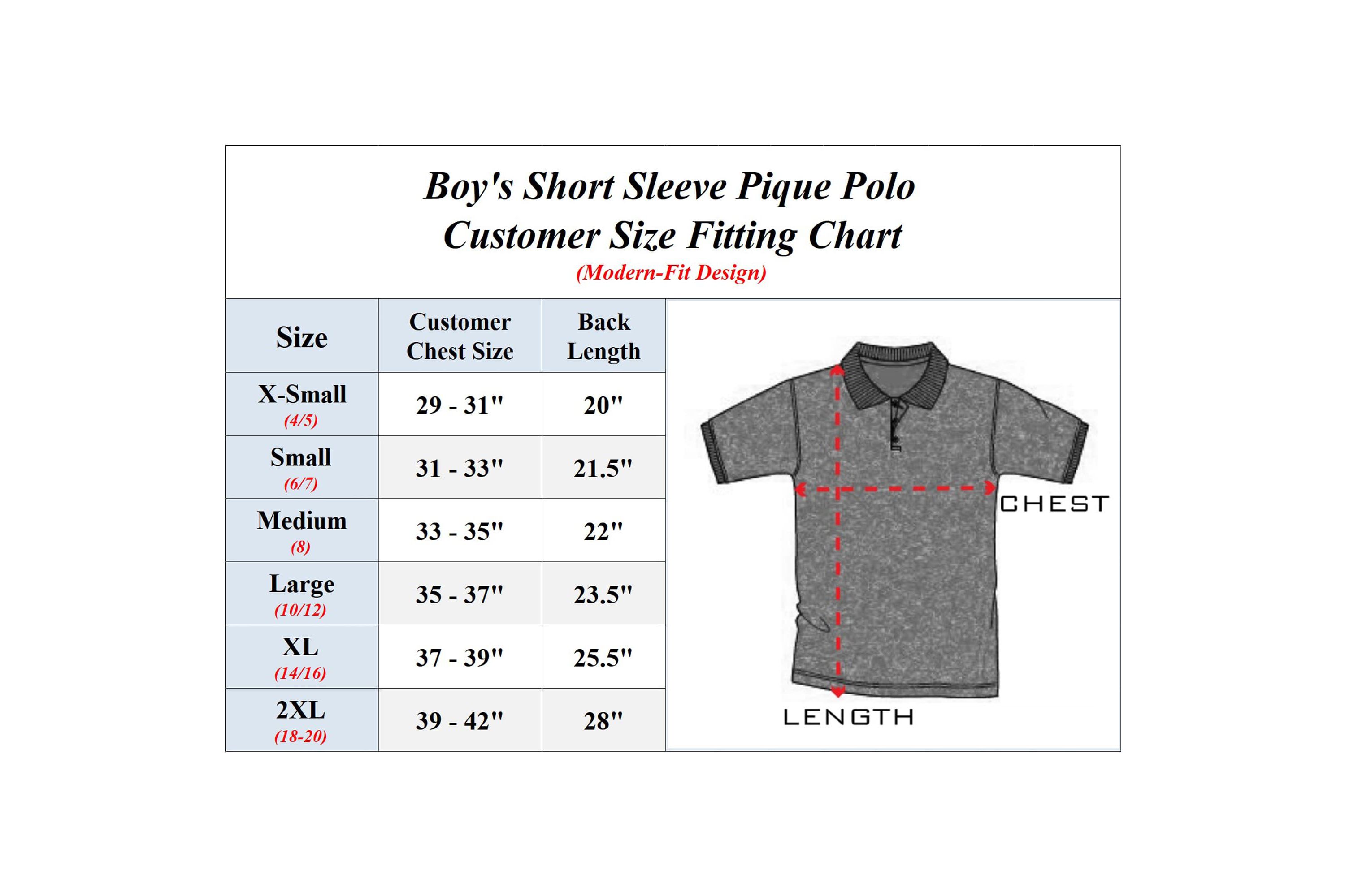 Classic Boys Short Sleeve Polo Shirt -3 Pack