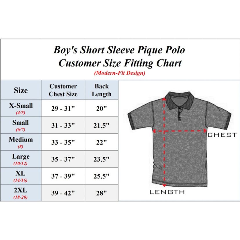 Classic Boys Short Sleeve Polo Shirt -3 Pack
