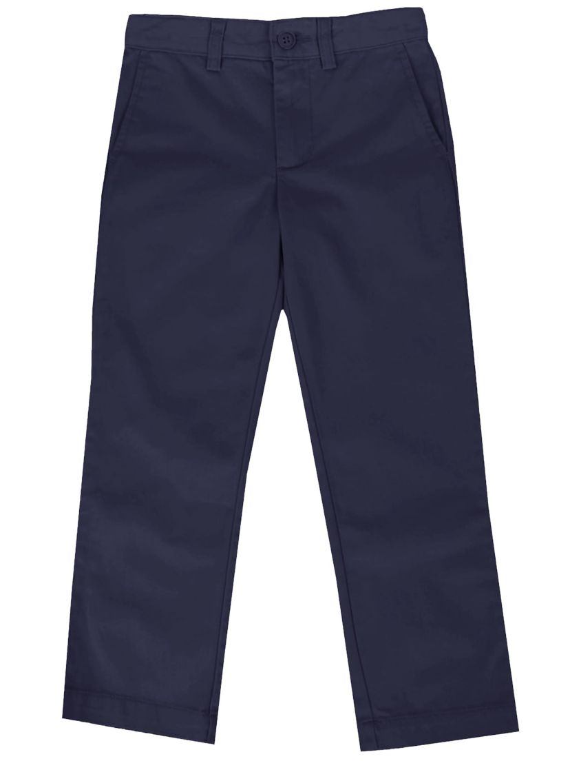 Galaxy Authentic Boys Slim Straight Flat Front School Uniform Pants