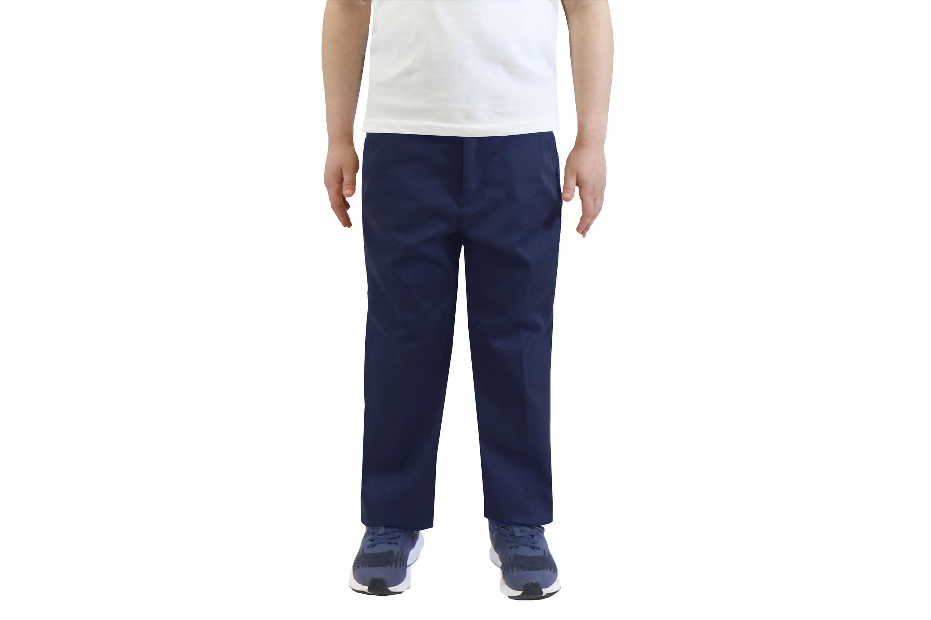Galaxy Authentic Boys Slim Straight Flat Front School Uniform Pants
