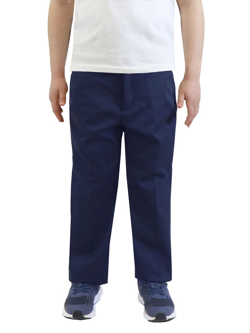 Galaxy Authentic Boys Slim Straight Flat Front School Uniform Pants