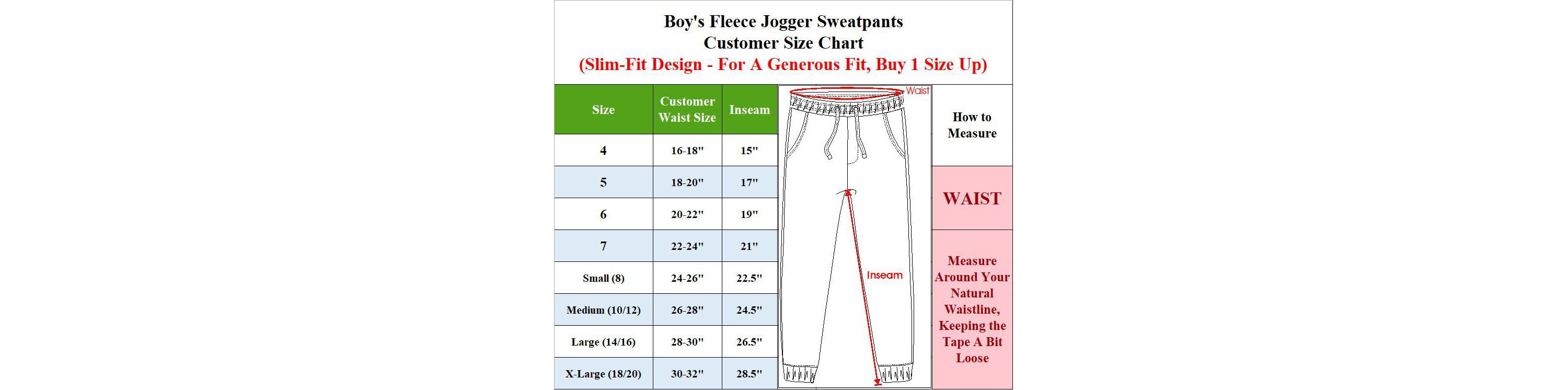 Boys Slim-Fit Fleece Jogger Sweatpants