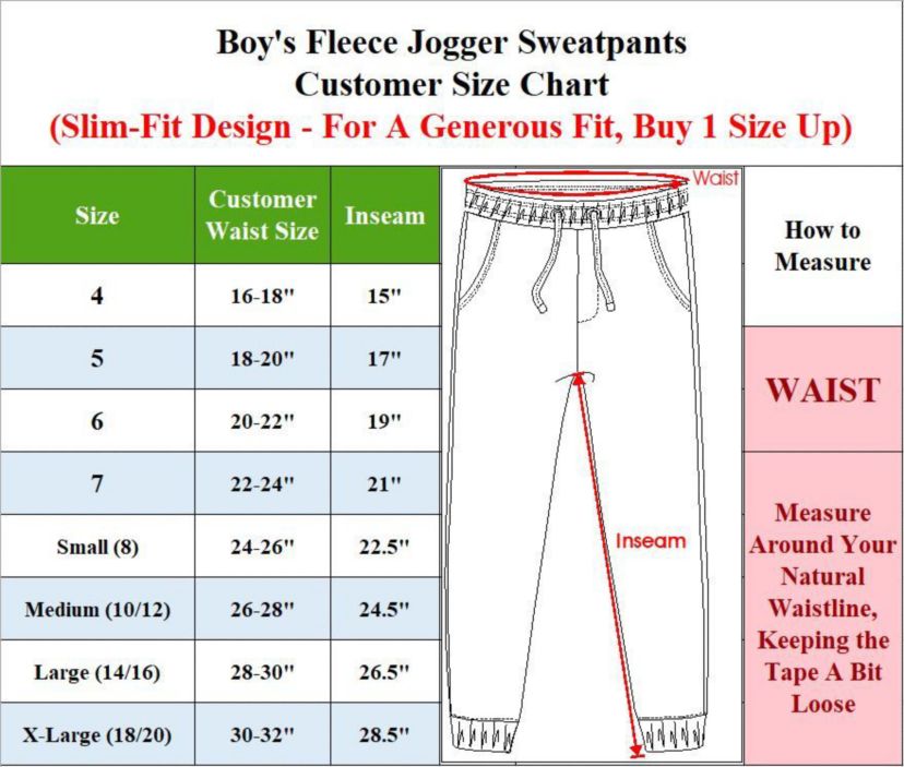 Boys Slim-Fit Fleece Jogger Sweatpants