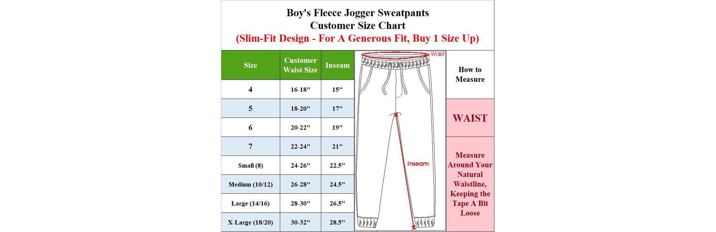 Boys Slim-Fit Fleece Jogger Sweatpants