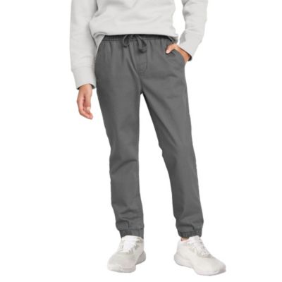 Galaxy by Harvic Kids Slim Fitting Cotton Stretch Classic Twill Joggers, Grey, 6
