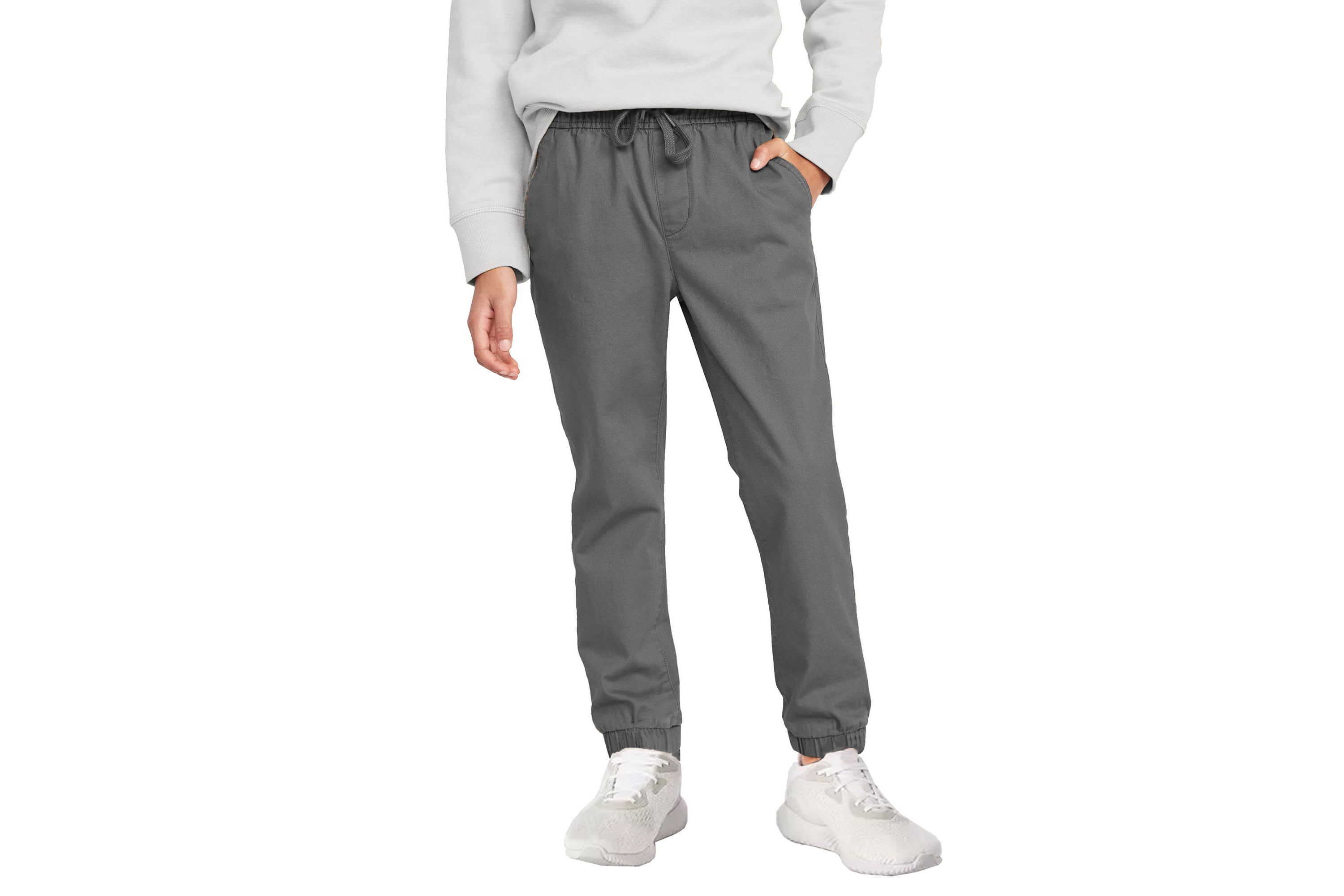 Slim Fitting Cotton Stretch Classic Twill Joggers