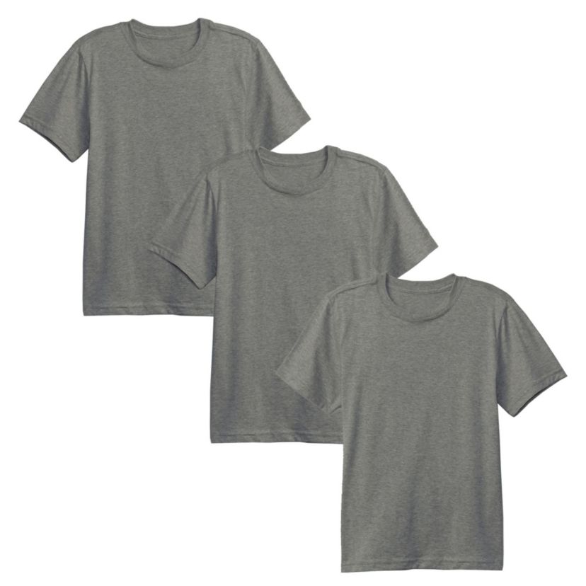 Boy’s Short Sleeve Crew Neck Stretch Tee-3 Pack