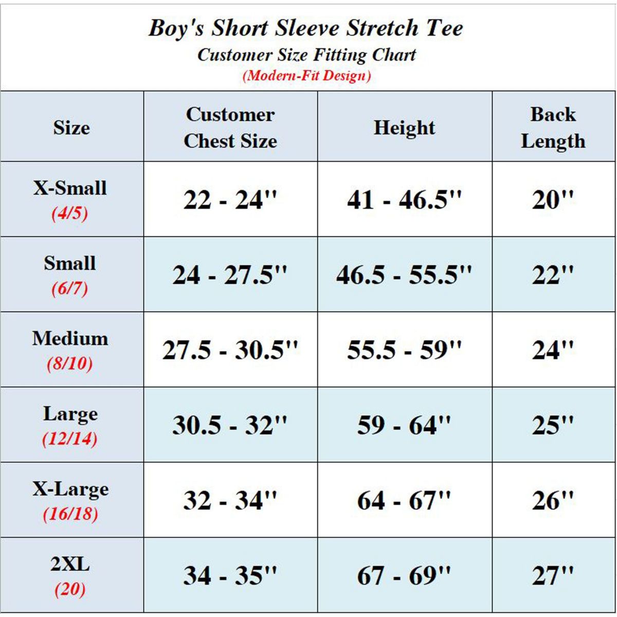 Boy’s Short Sleeve Crew Neck Stretch Tee