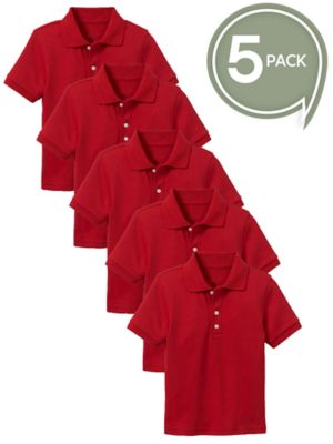 Kids Galaxy Harvic Boy's School Uniform Polo 5-Pack, 50% Off