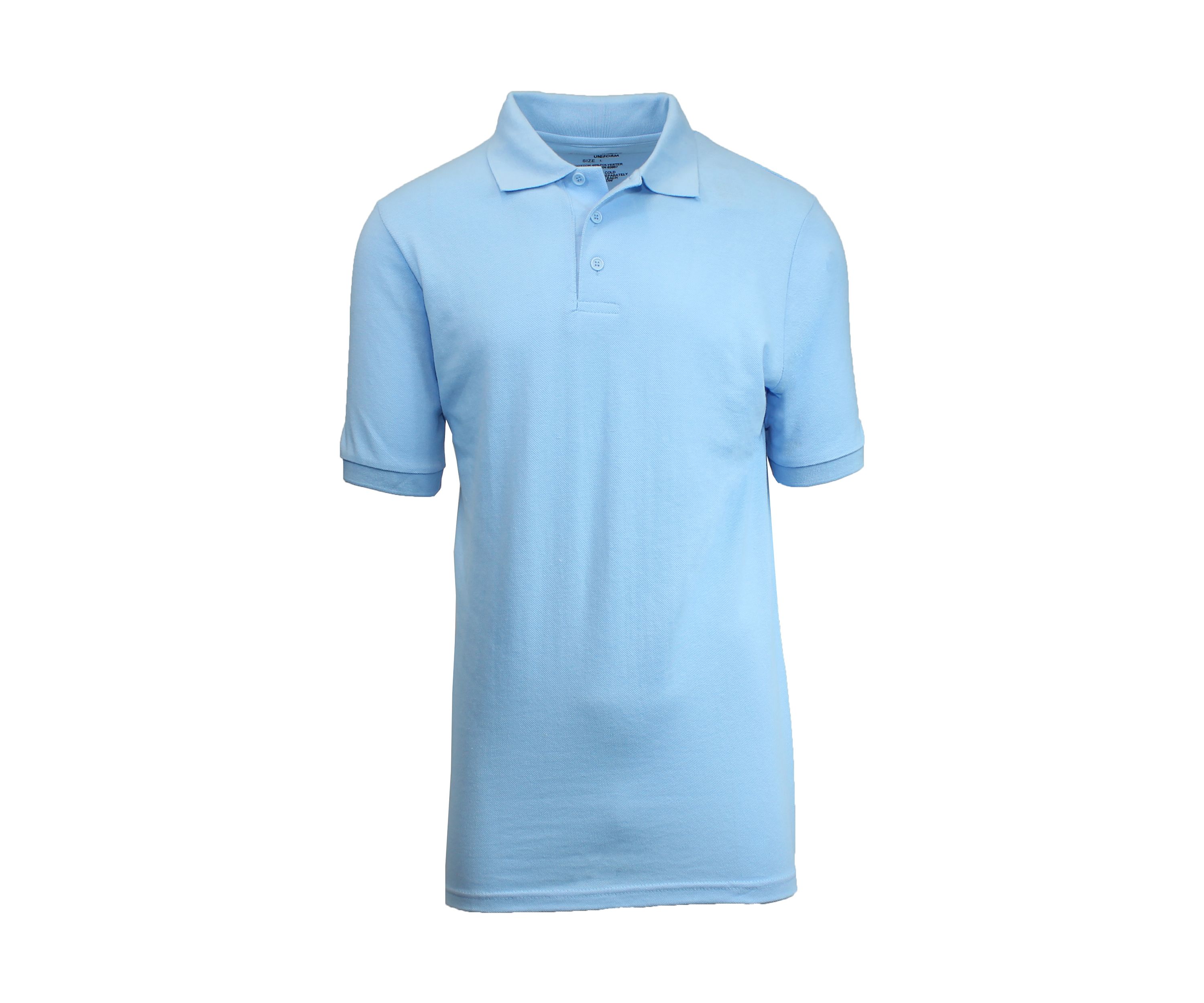 Boys 8-20 Long  Sleeve School Uniform  Pique Polo Shirt