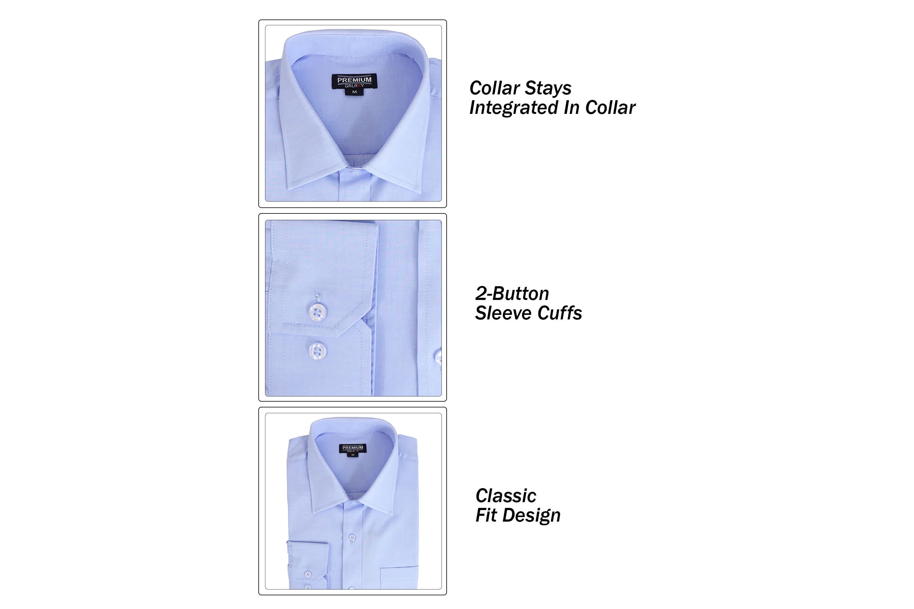 Galaxy Authentic Boy’s Long Sleeve Button Down Dress Shirt