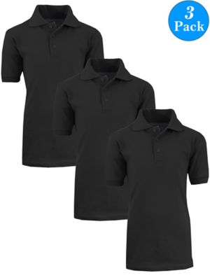 Galaxy by Harvic Boys School Uniform Polo -3 Pack, Black, 20