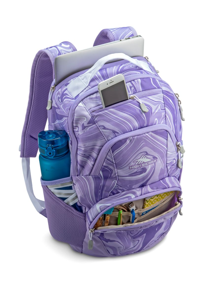 Big Kids Swoop Lavender Marble Backpack