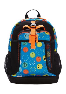 Little Kids Happy Face 2 in 1 Backpack Set - Backpack and Lunch Bag