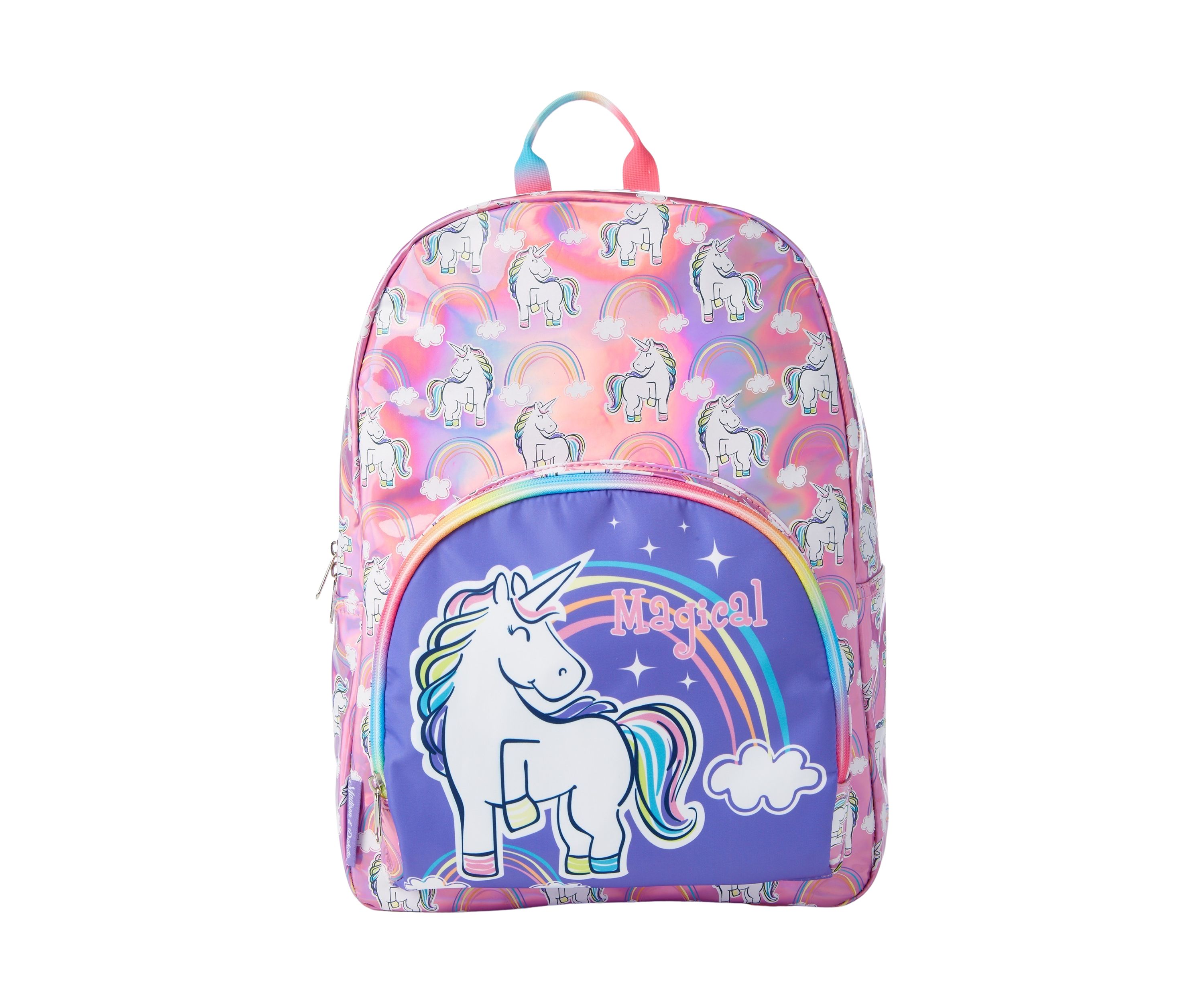 Girls Metallic Unicorn Backpack