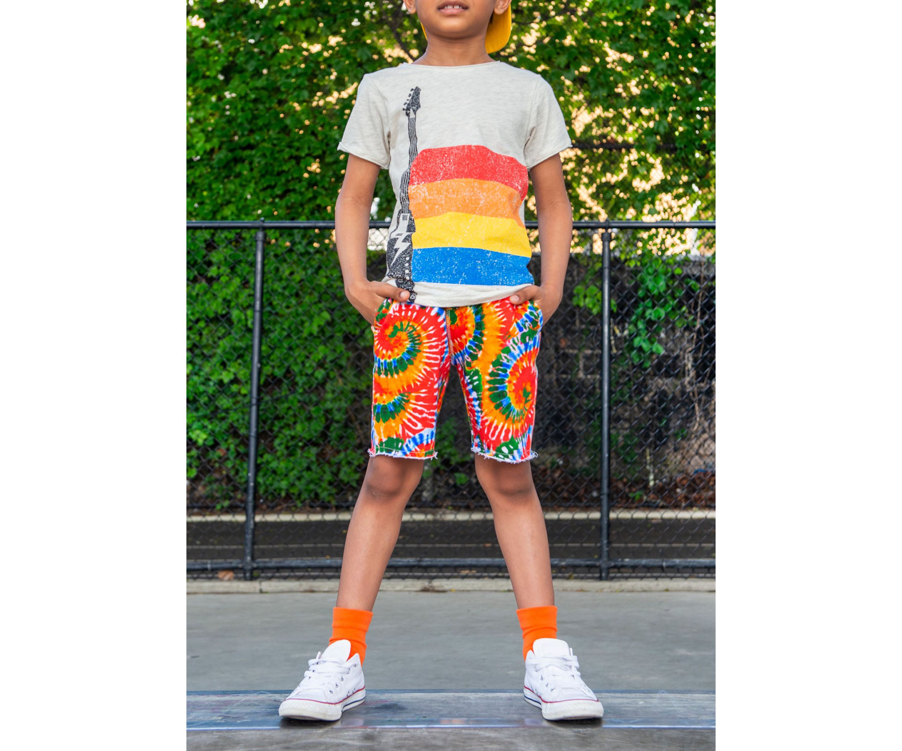 Boys 4-20 Short Sleeve Guitar Stripes Graphic T-Shirt 
