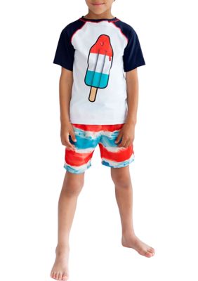 Boys 4-7 Graphic Swim Trunks