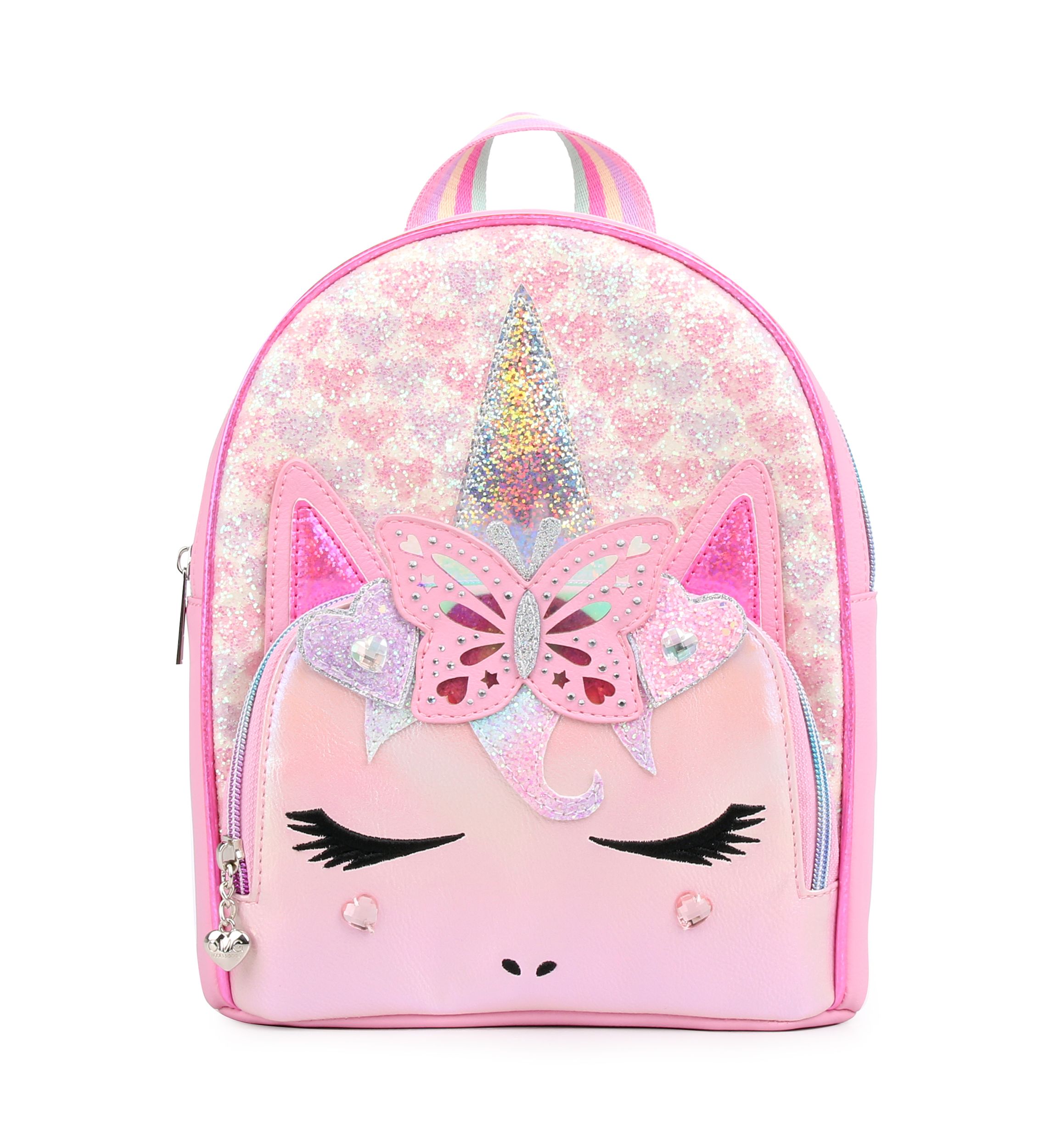 Girls Glitter Hearts Mini Backpack