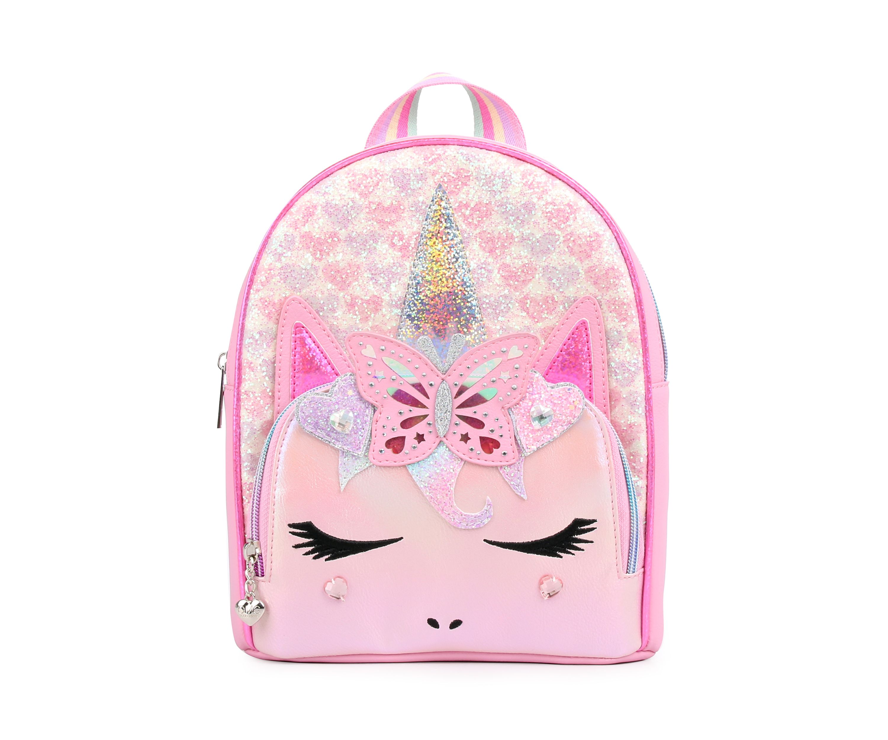 Girls Glitter Hearts Mini Backpack