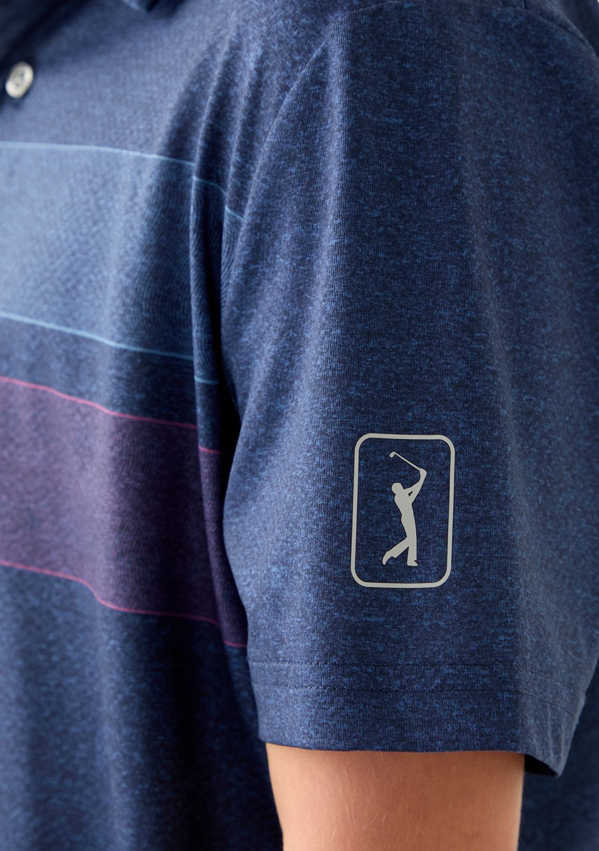 Boys 8-20 Short Sleeve Motion Chest Stripe Polo